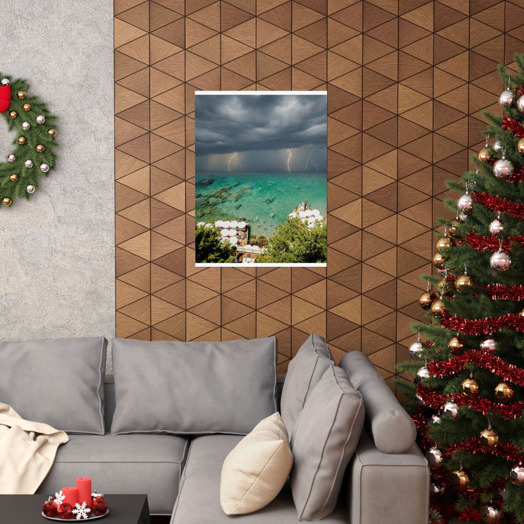 Dramatic Storm — Beach — Matte Poster