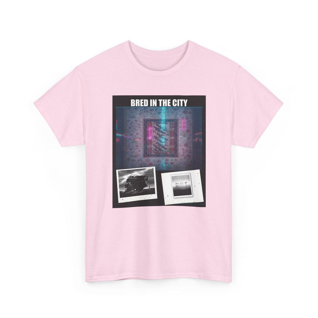 BRED IN THE CITY Neon Glitch Collage Graphic Tee