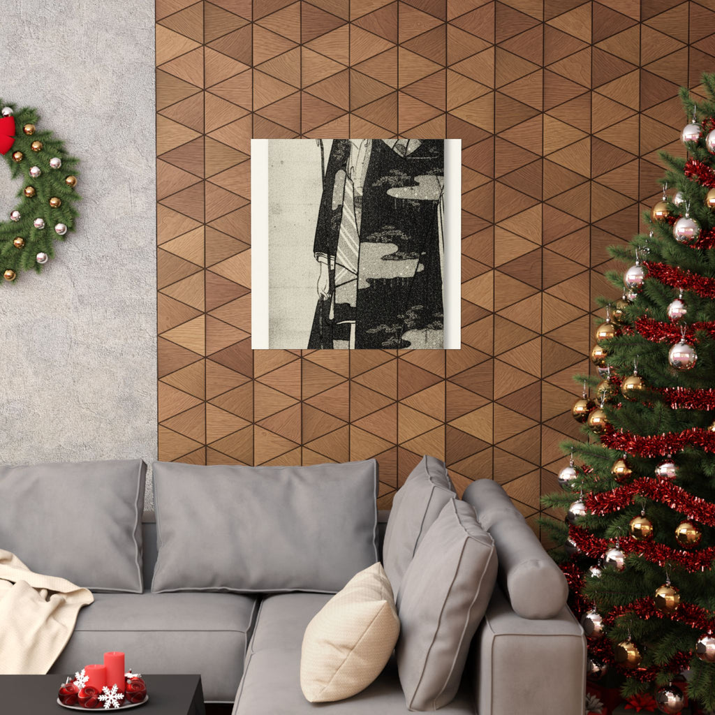 Ecommerce Main — A Woman Playing With A Monkey Which Has Climbed A Tree — Matte Poster