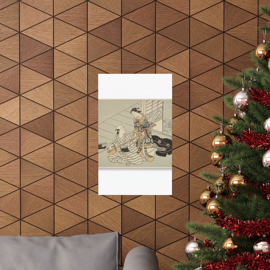 Ecommerce Main — Lady Interrupting Her Lover, Who Is Playing The Shamisen — Matte Poster
