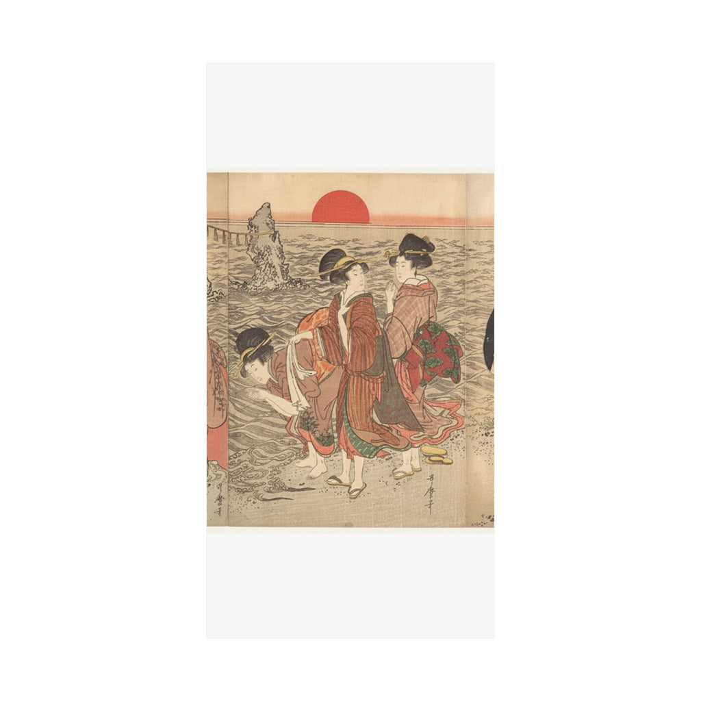 Ecommerce Main — Women Worshipping The Rising Sun Between The Twin Rocks At Ise — Matte Poster