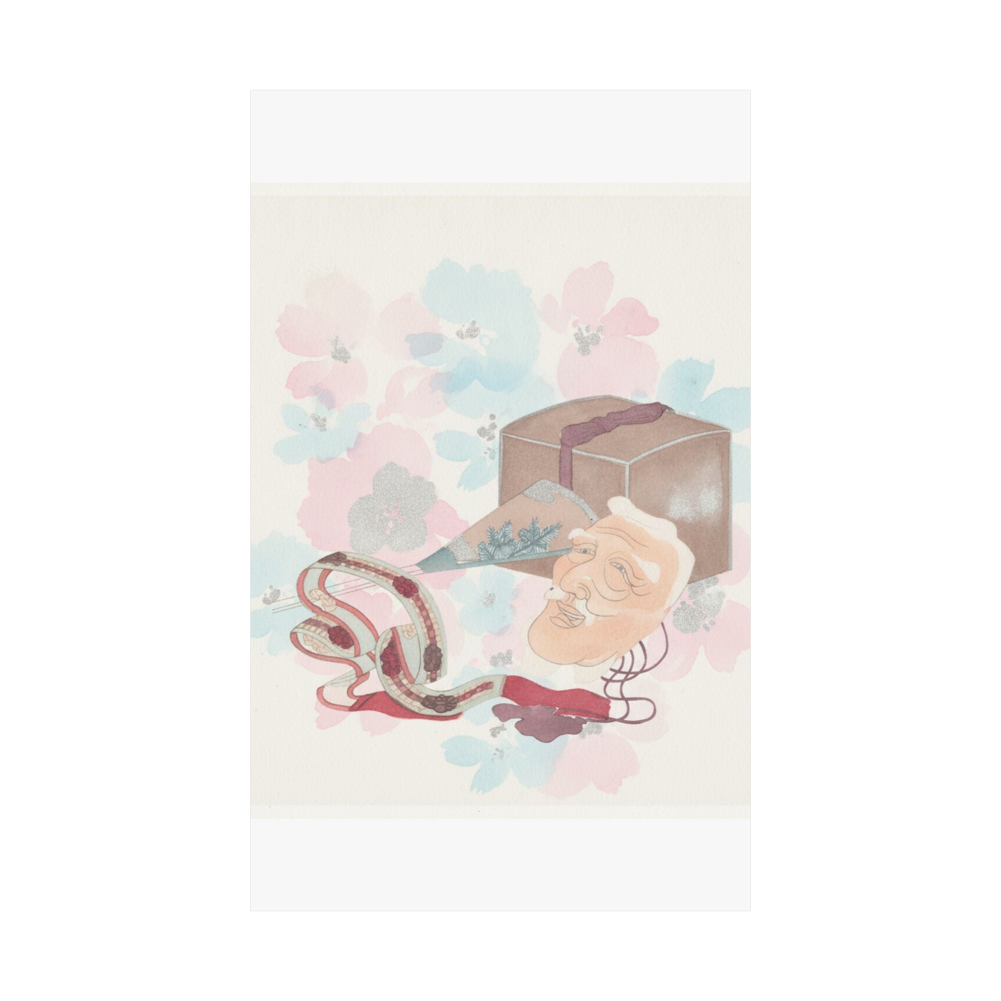 Watercolor — Mask And Other Objects For The Noh Dance — Matte Poster