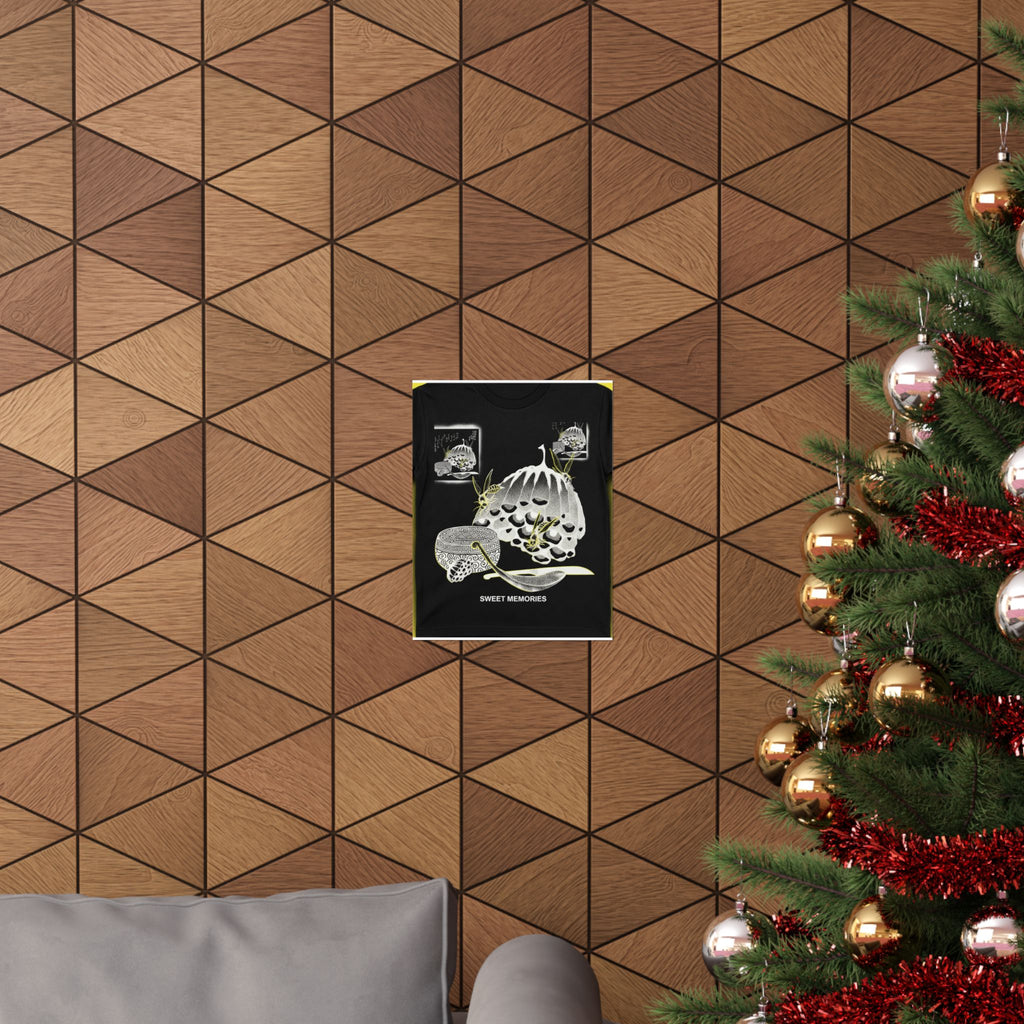 Streetwear Collage — Hives With Wasps, And A Box With A Spoon For Honey — Matte Poster