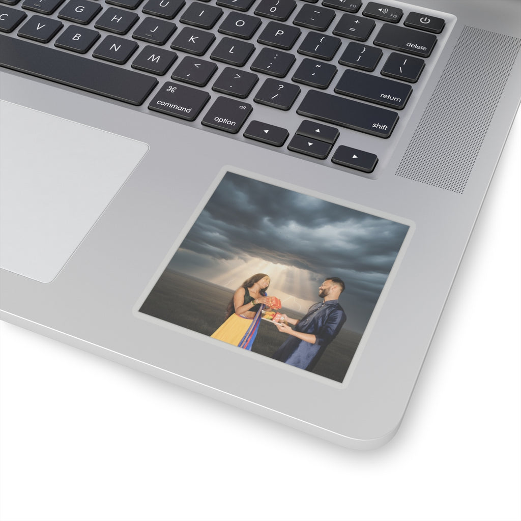 Dramatic Storm — Person — Kiss-Cut Sticker