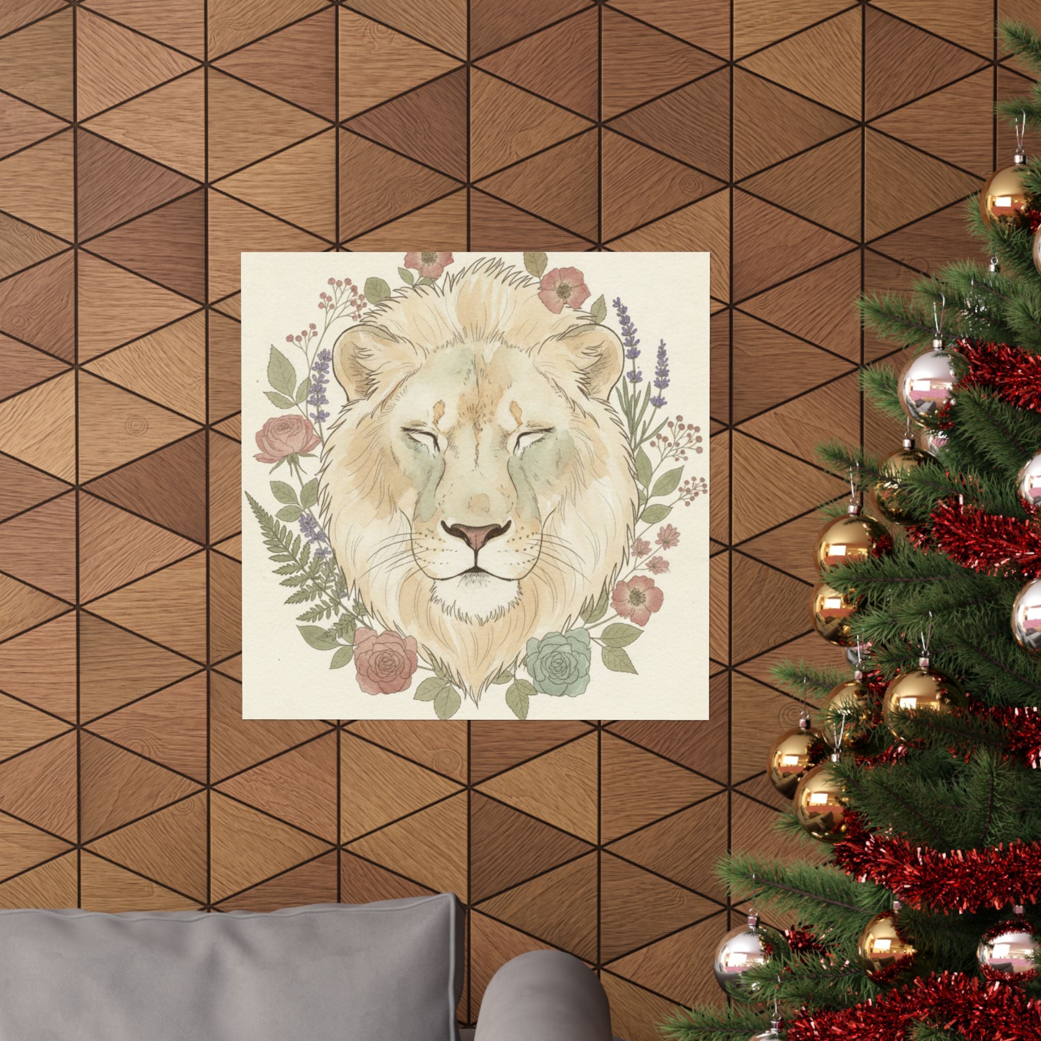 Botanical — Lion — Matte Poster
