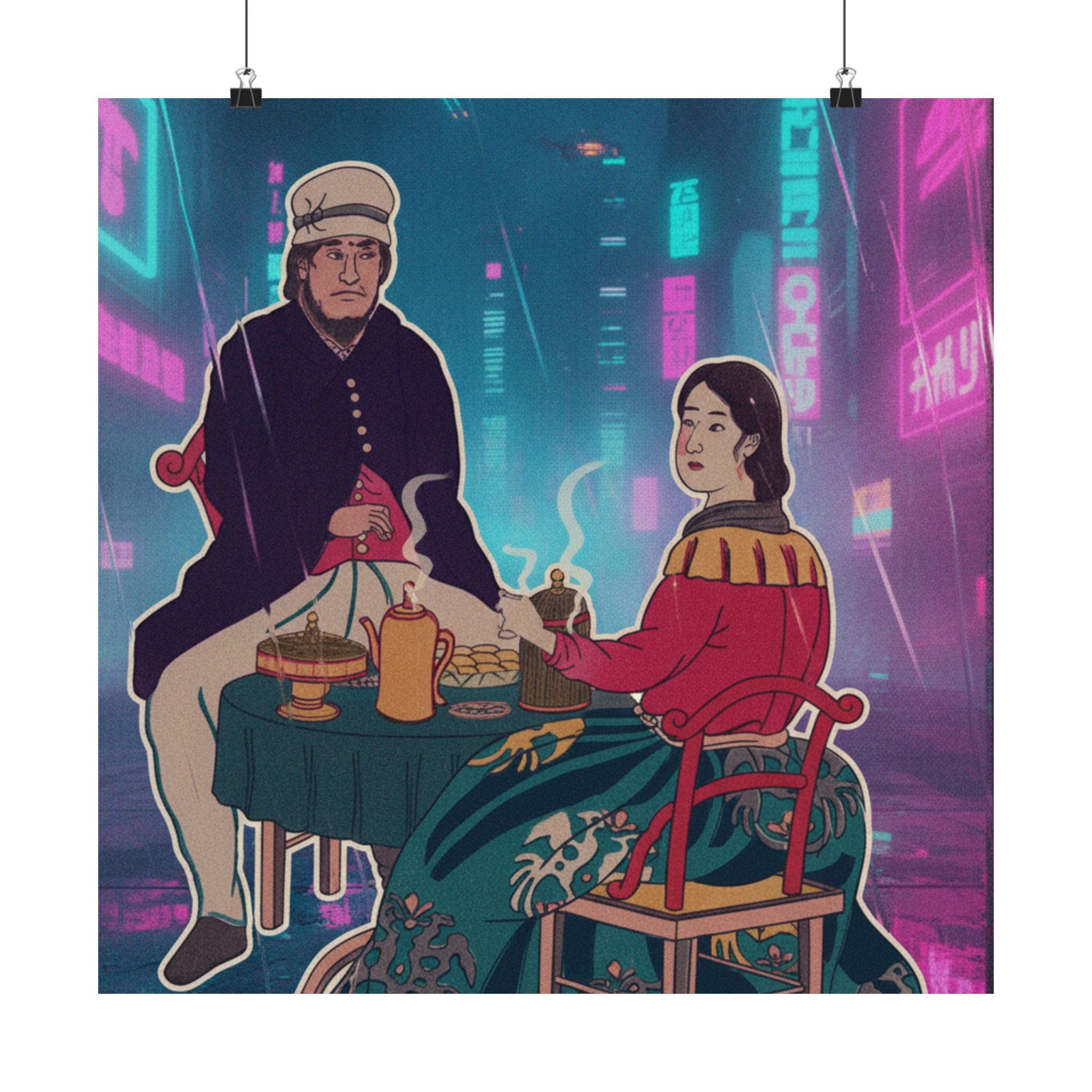 Neon Noir — Amerikajin — Matte Poster