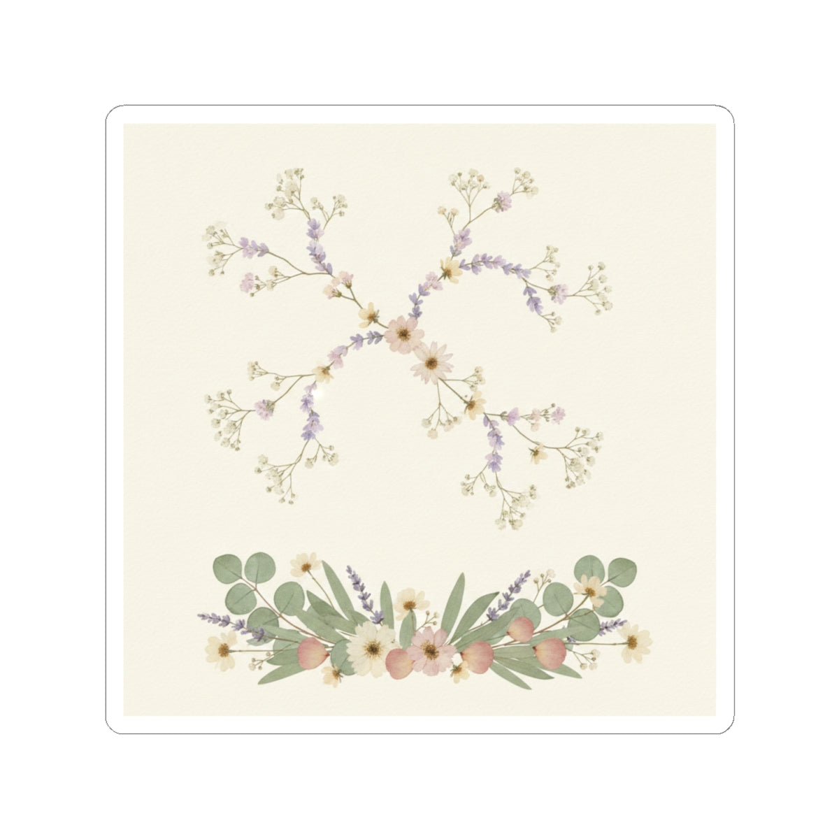 Botanical kiss-cut sticker — product view 2