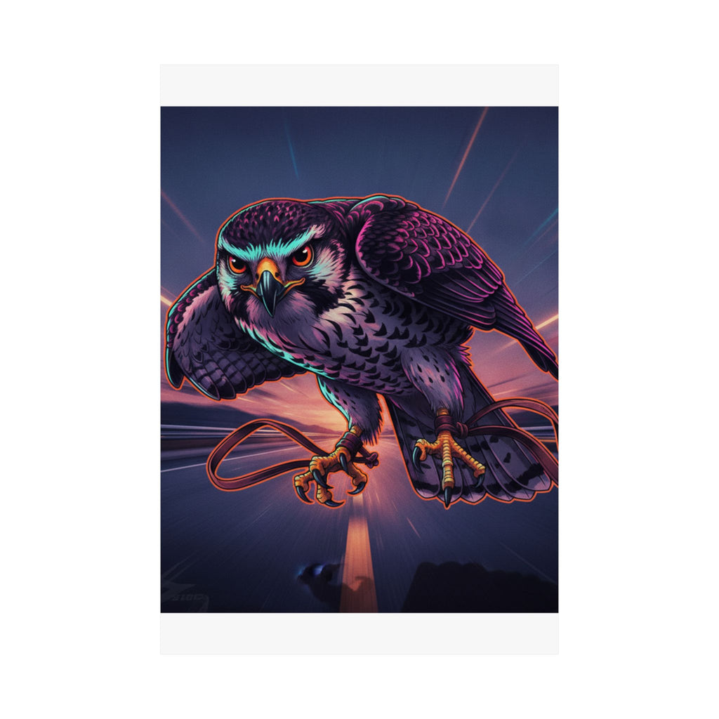 Fast Furious — Hawk Tied To Perch — Matte Poster