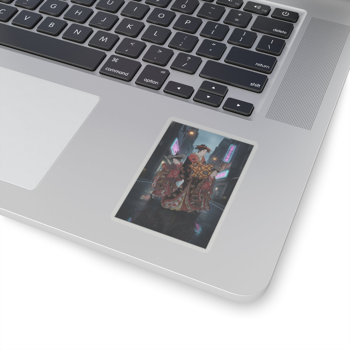 Fast Furious — An Oiran Accompanied By Two Kamuro — Kiss-Cut Sticker