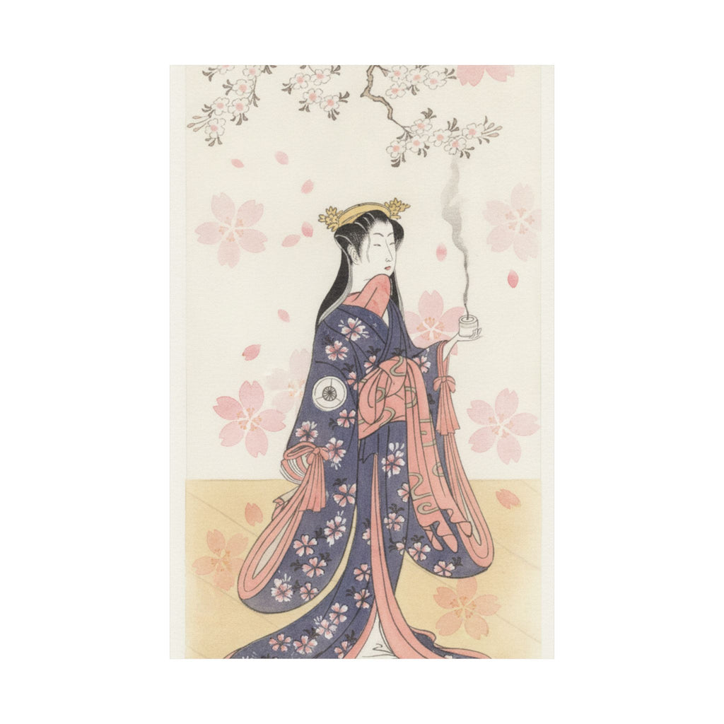 Watercolor — The Actor Iwai Hanshirō Iv As Sakura Hime, The Cherry Princess — Matte Poster