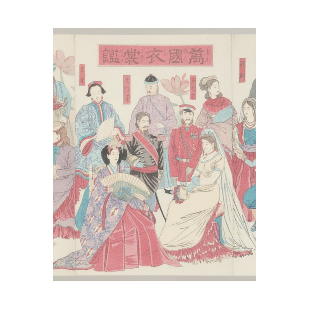 Watercolor — Mirror Of National Costumes Of All Nations  (Bankoku Ishō Kagami) — Matte Poster