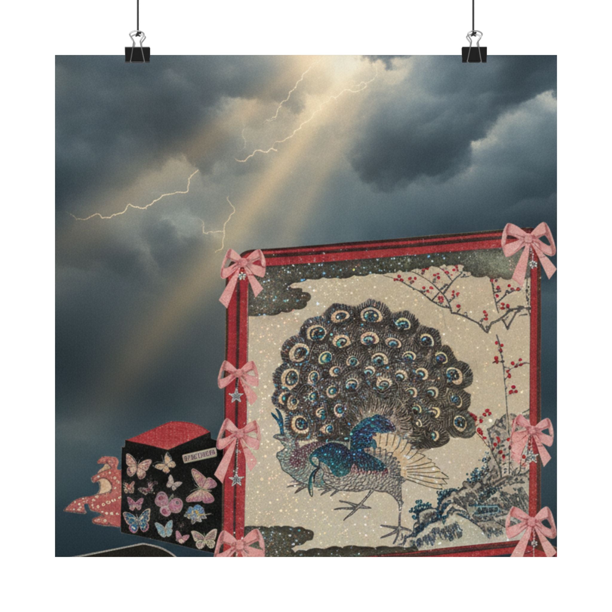 Dramatic Storm — Screen And Lady'S Work-Box — Matte Poster