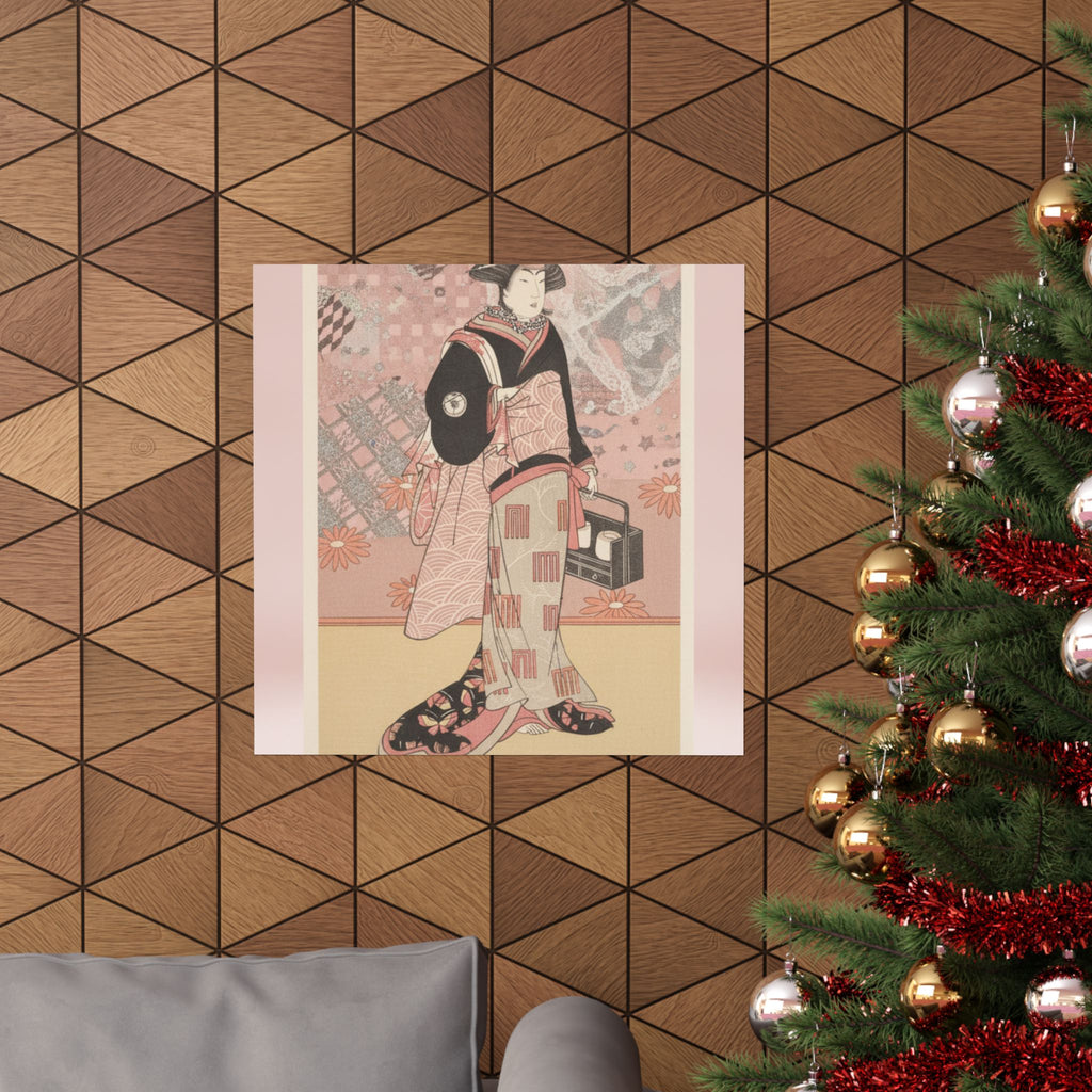 Product Marketing — The Actor Iwai Hanshiro Iv As A Woman In A Black Kimono — Matte Poster