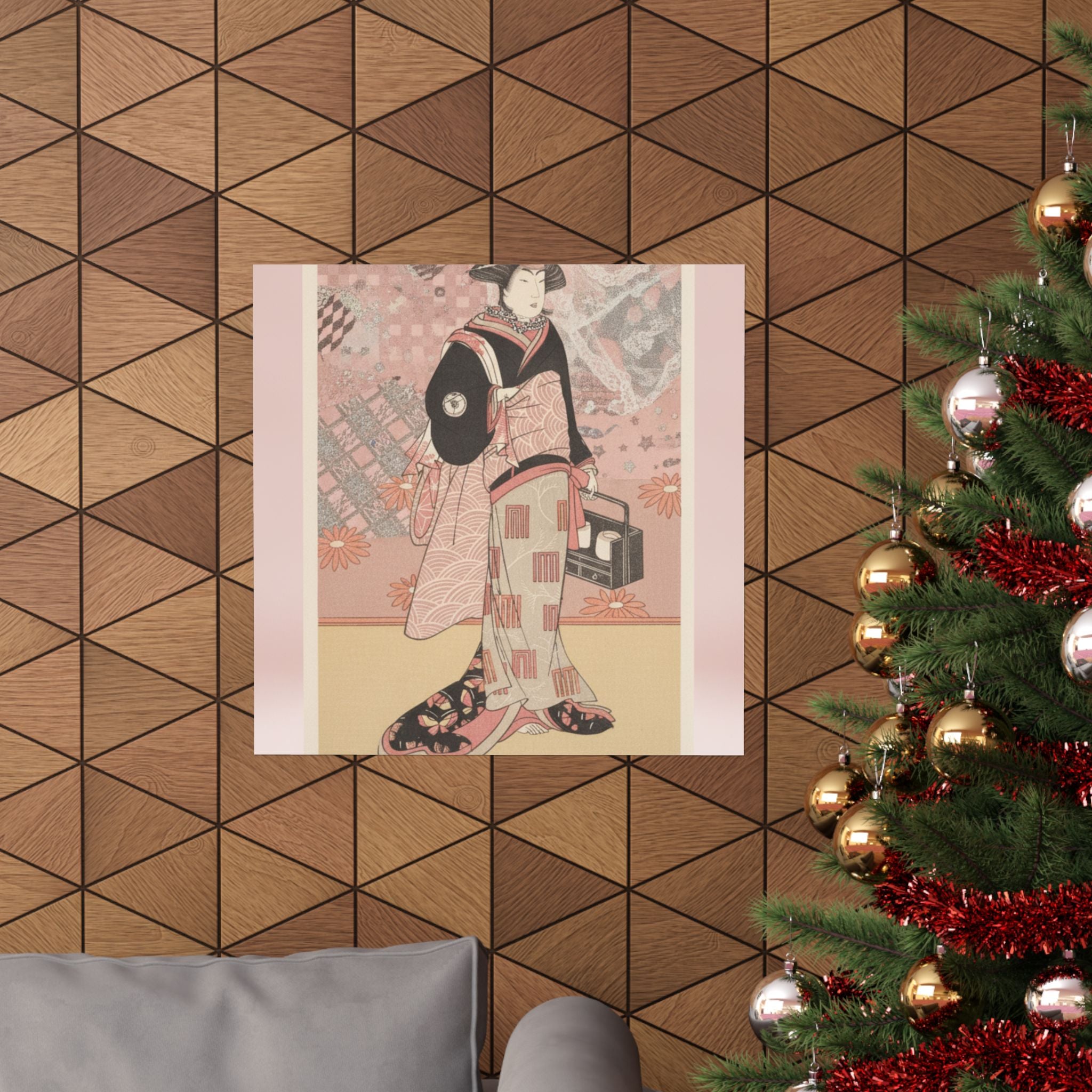 Product Marketing — The Actor Iwai Hanshiro Iv As A Woman In A Black Kimono — Matte Poster