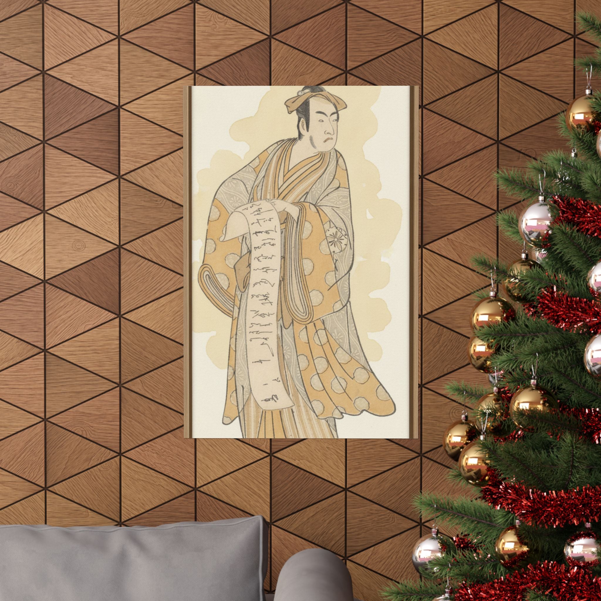 Watercolor — The Actor, Matsumoto Koshiro I 1674–1730 Reading A Letter — Matte Poster