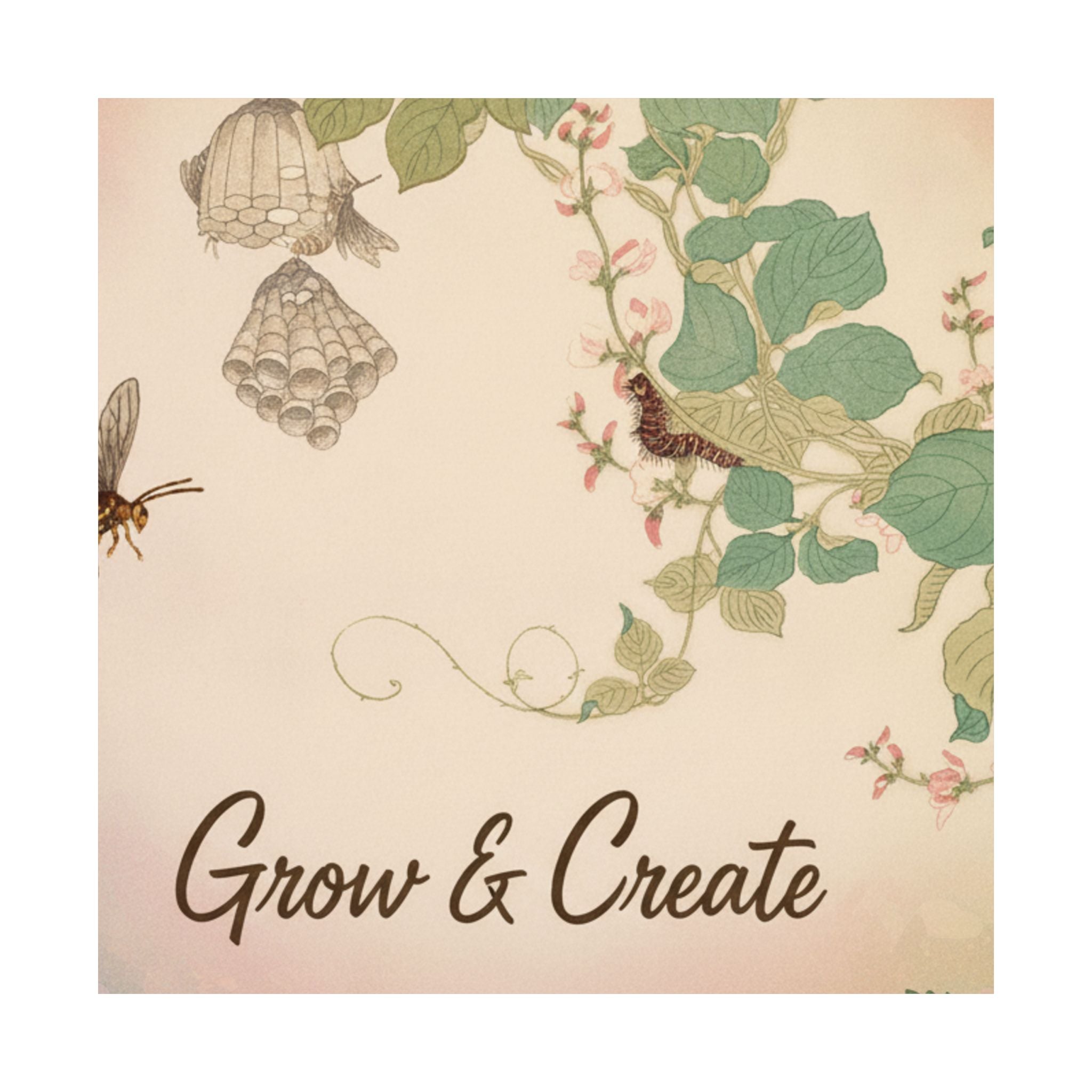 Affirmation — Paper Wasp (Hachi); Hairy Caterpillar (Kemushi), From The Picture Book Of Crawli — Matte Poster