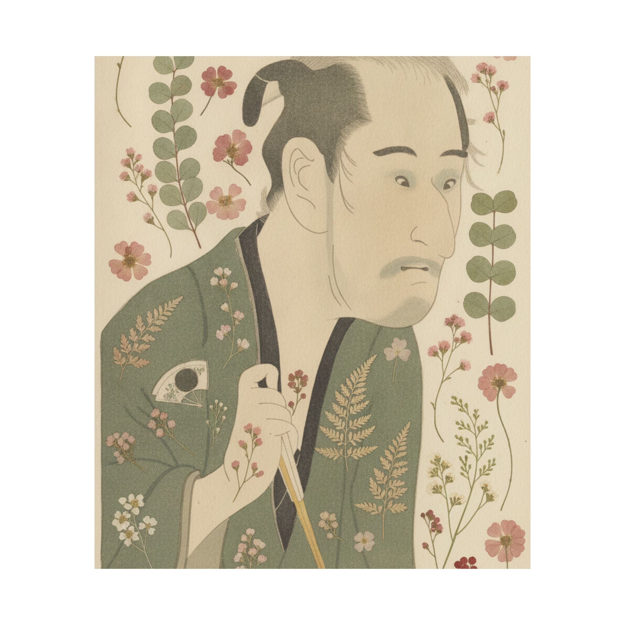 Botanical — The Actor Onoye Matsusuke As A Ronin — Matte Poster