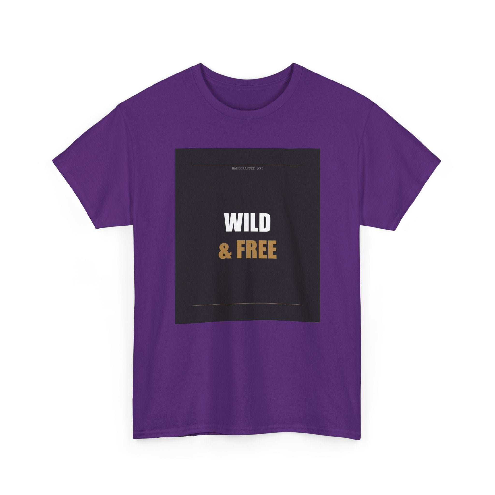 Wild & Free Two-Tone Minimal Typography Graphic Tee