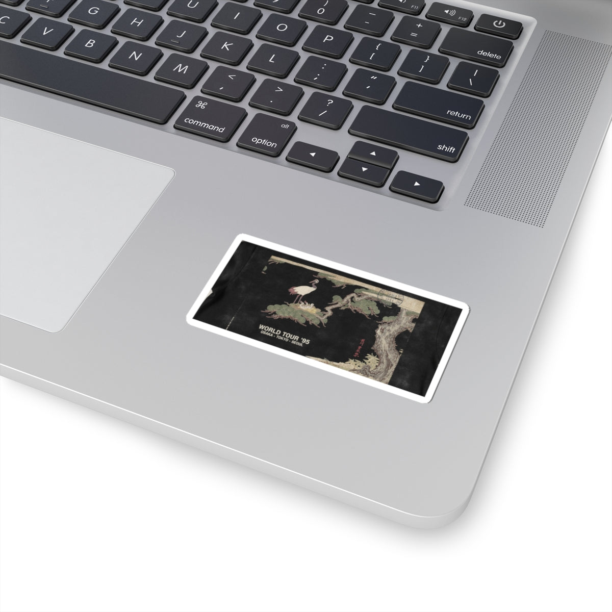Vintage Bootleg — Crane And Their Young In Their Nest In The Branches Of A Pine-Tree — Kiss-Cut Sticker