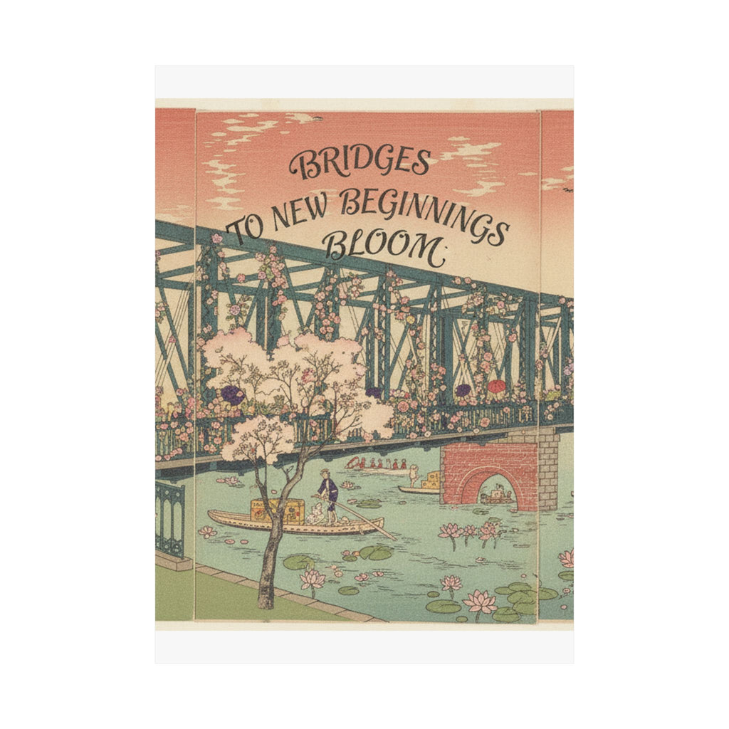 Affirmation — Illustration Of The Opening Of Azuma Bridge In Tokyo (Tokyo Meisho No Uchi Azuma — Matte Poster