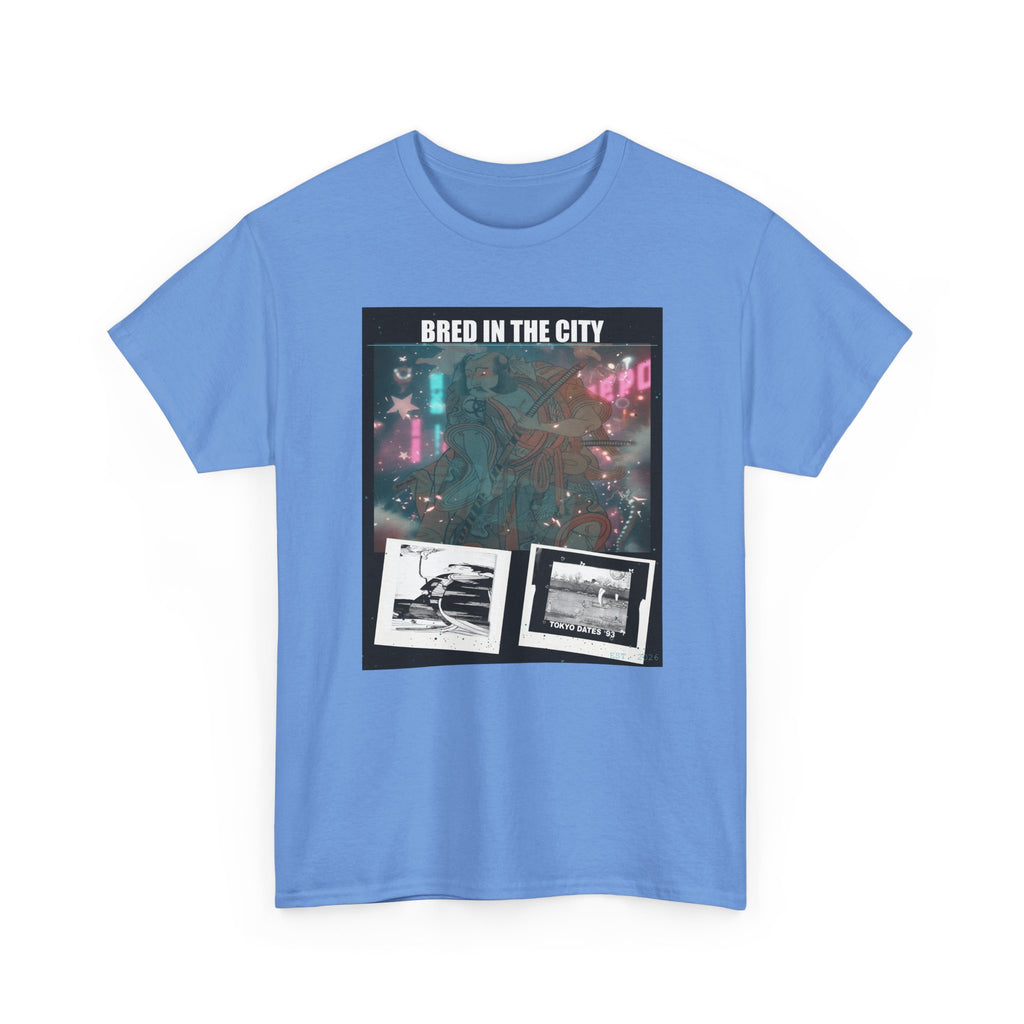 BRED IN THE CITY Neon Night Photo Collage Graphic Tee