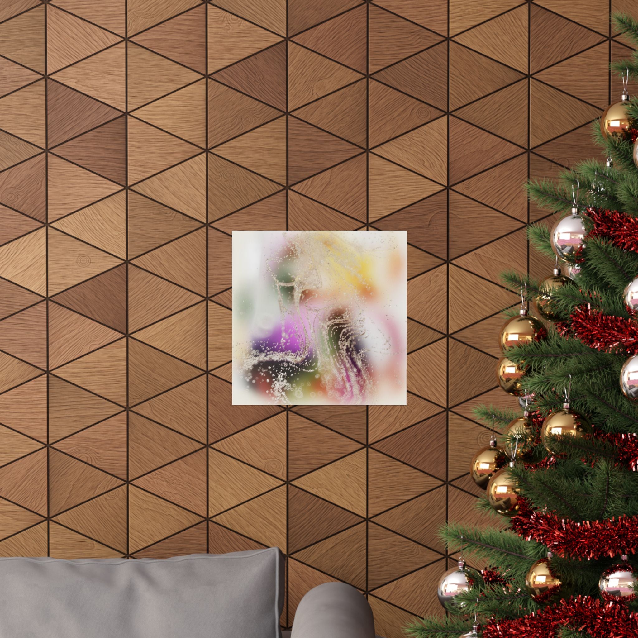 Dreamy Blurred Colour Cloud Abstract Art Poster