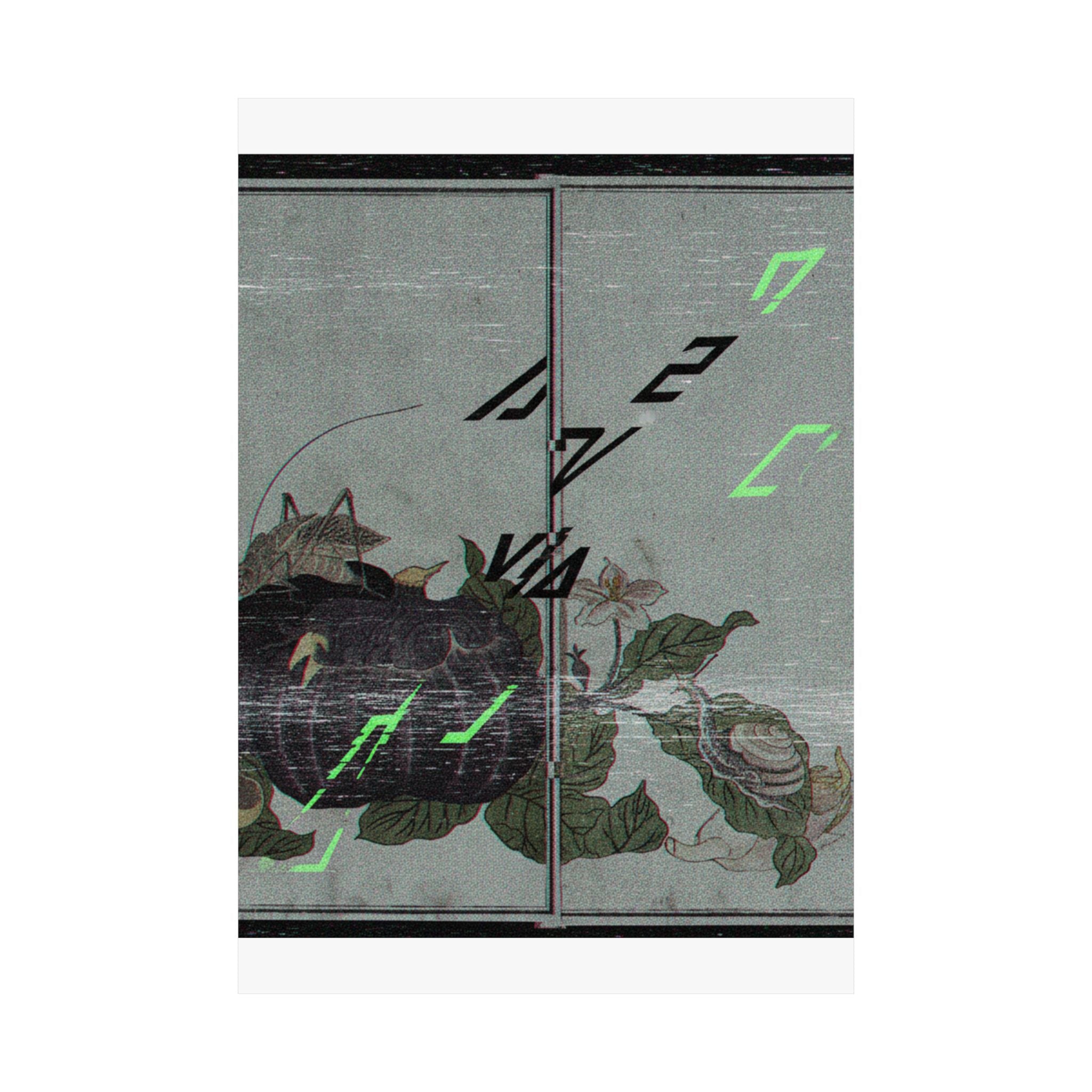 Glitch Culture — Land Snail (Katatsumuri); Giant Katydid (Kutsuwamushi), From The Picture Book Of — Matte Poster