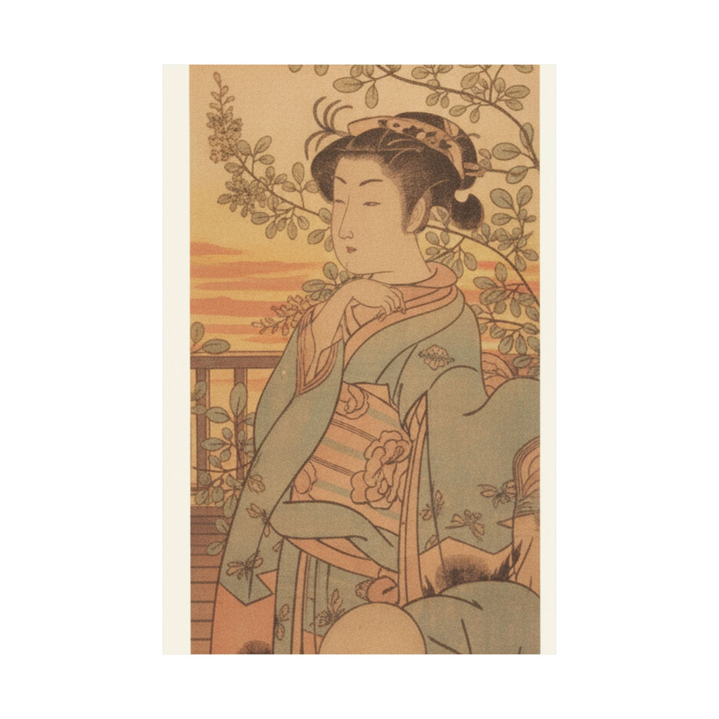 Southern Sunset — A Young Lady And Her Boy Servant — Matte Poster