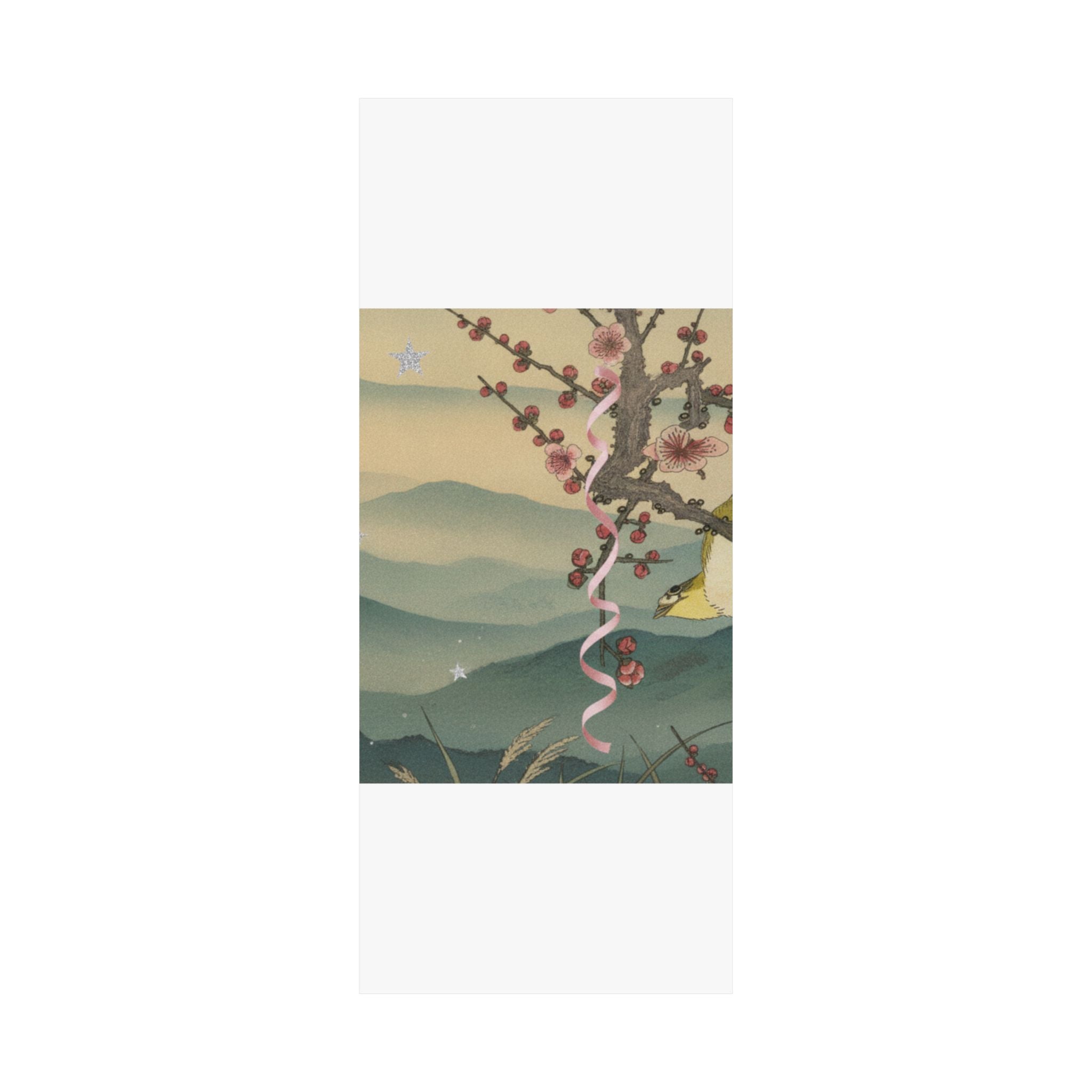Scenic Nature — Bush Warbler On A Plum Branch (Ume Ni Uguisu) — Matte Poster
