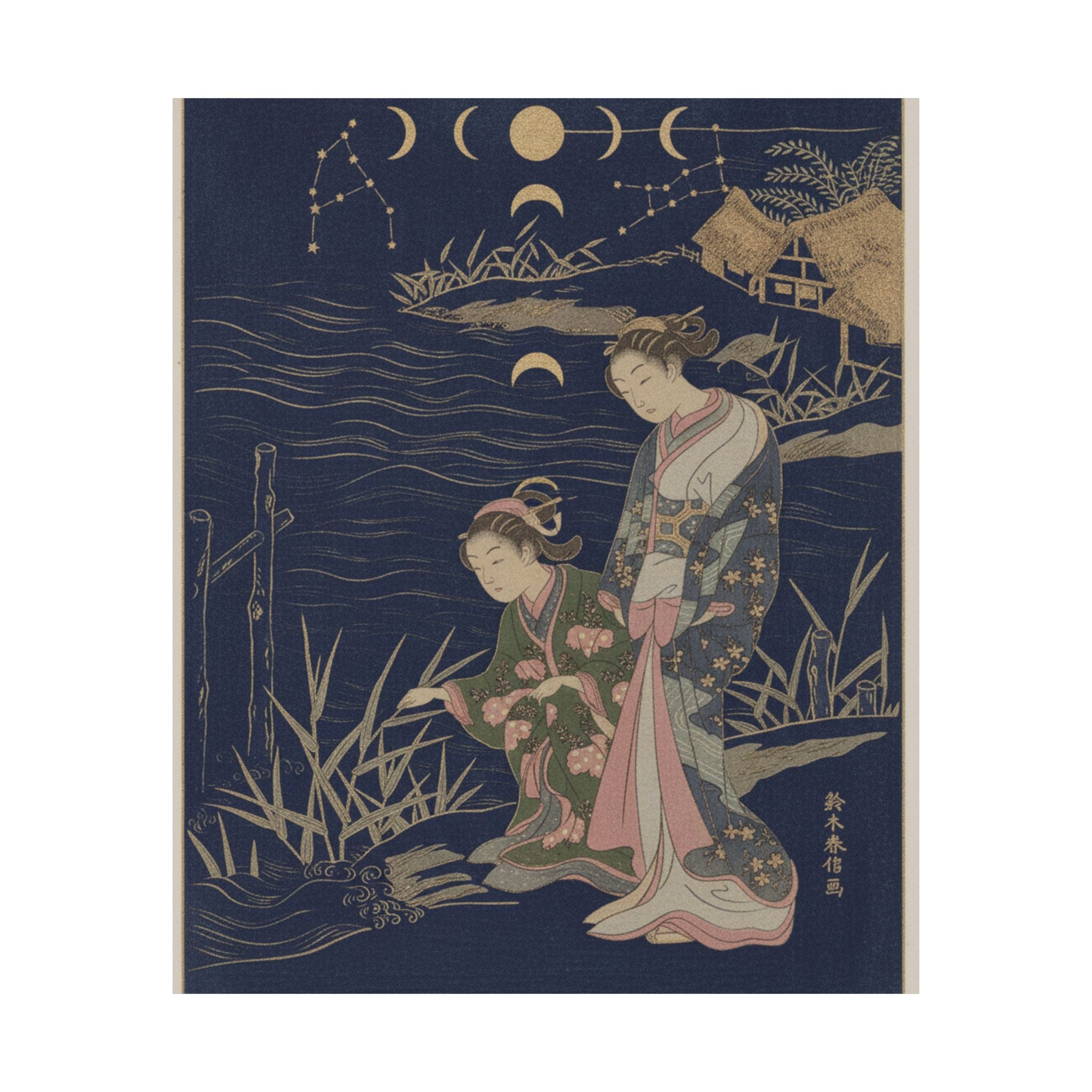 Celestial — Two Young Ladies At The Shore — Matte Poster