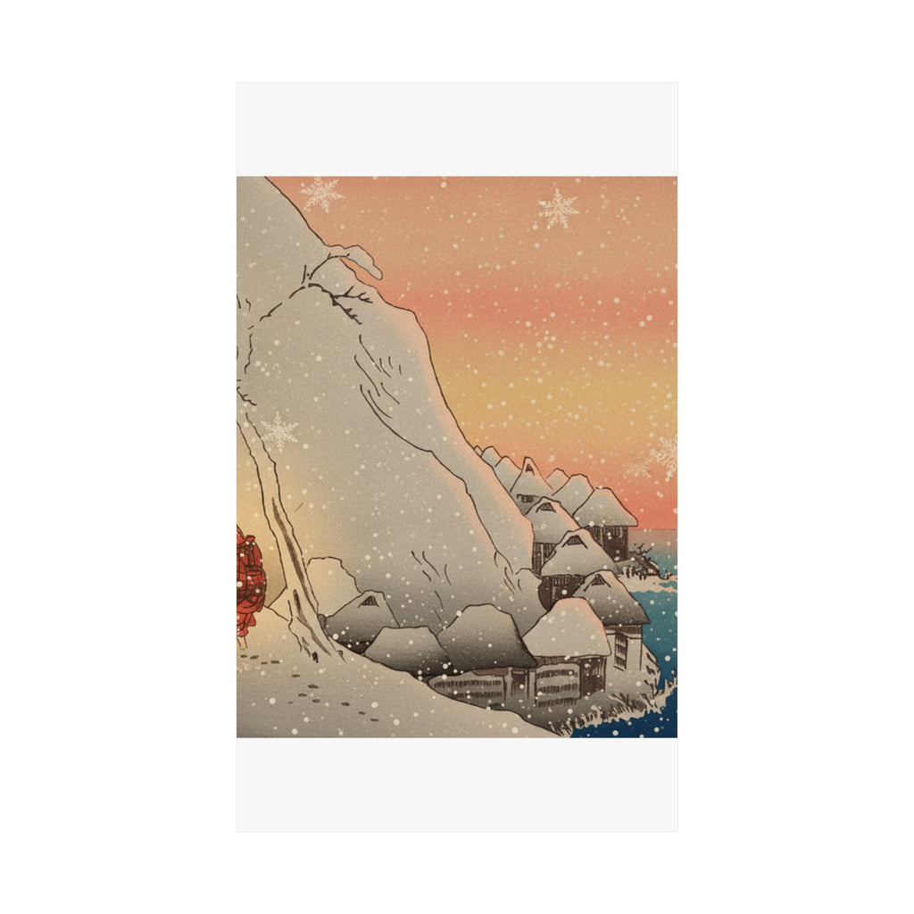 Southern Sunset — Nichiren In Snow At Tsukahara, Sodo Province — Matte Poster