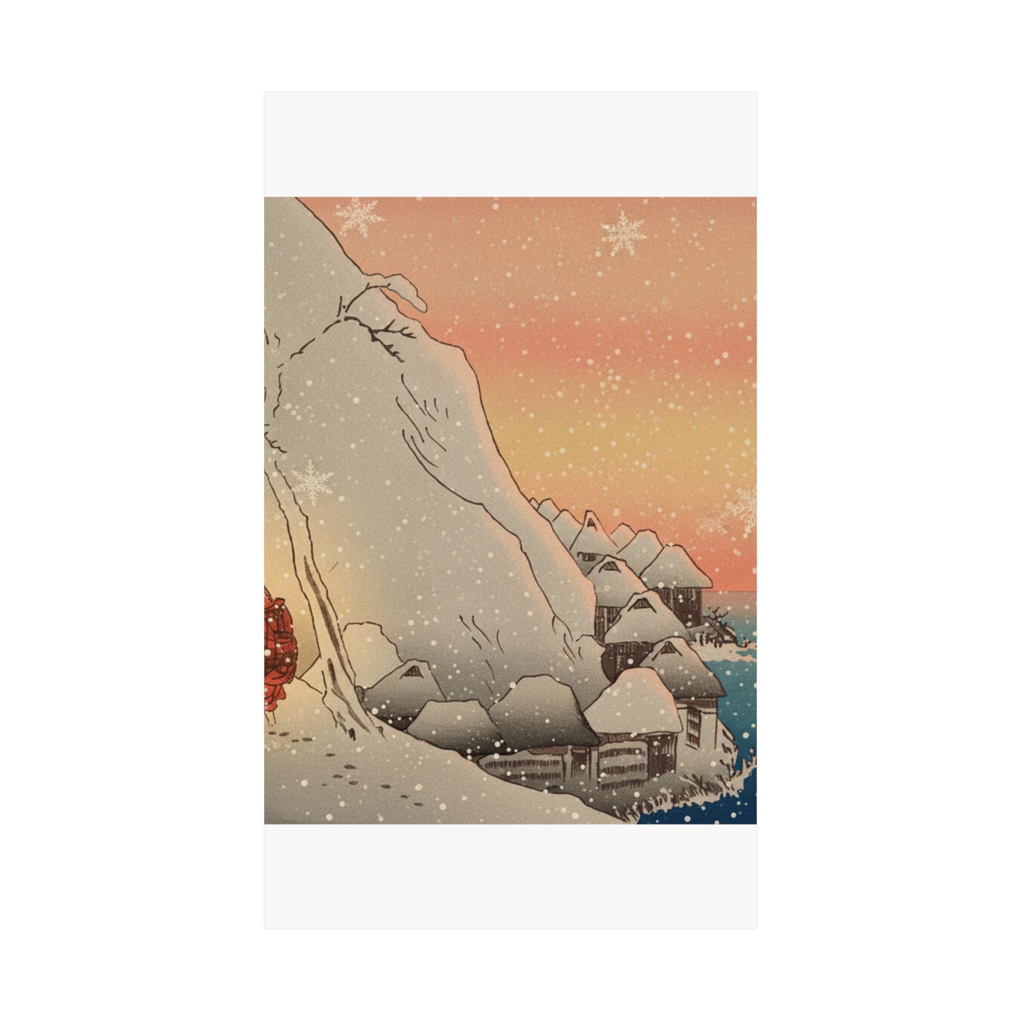 Southern Sunset — Nichiren In Snow At Tsukahara, Sodo Province — Matte Poster