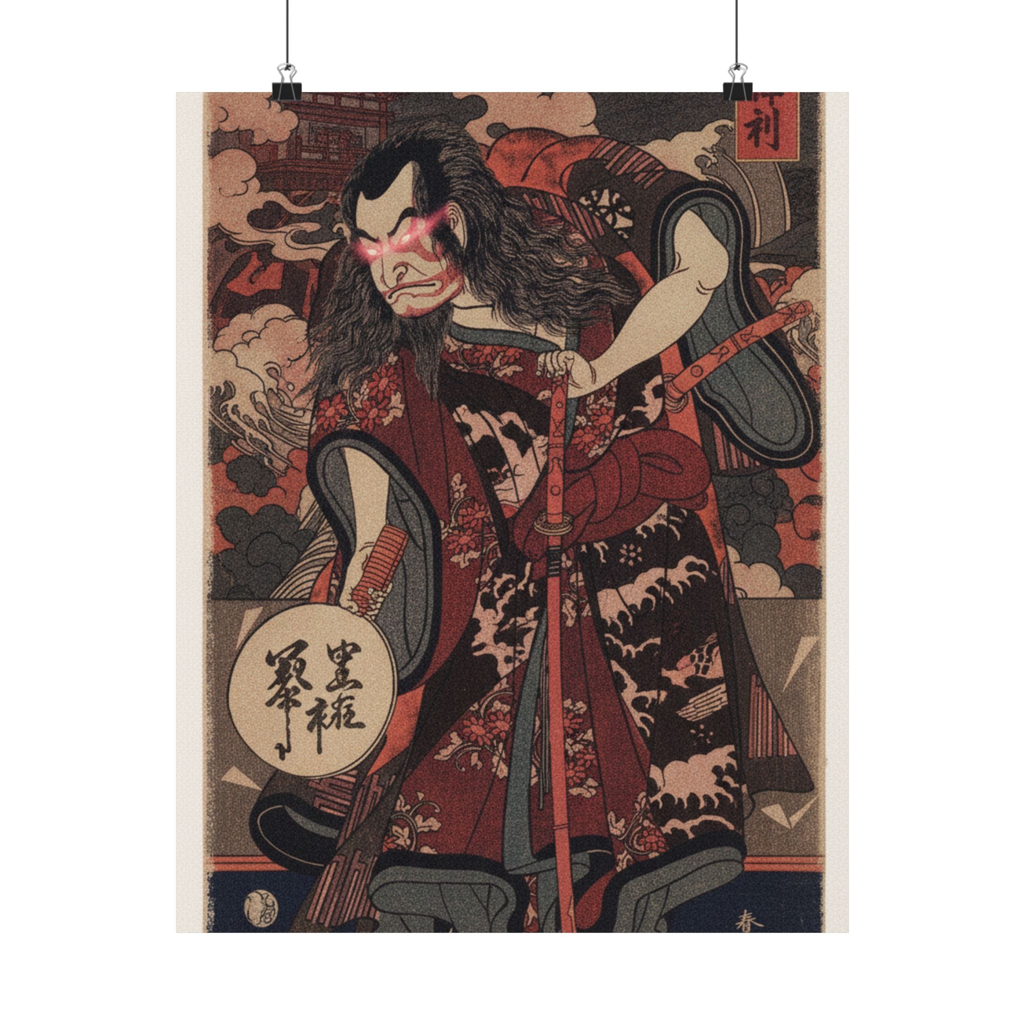 Japanese Street — The First Nakamura Nakazo As A Samurai — Matte Poster