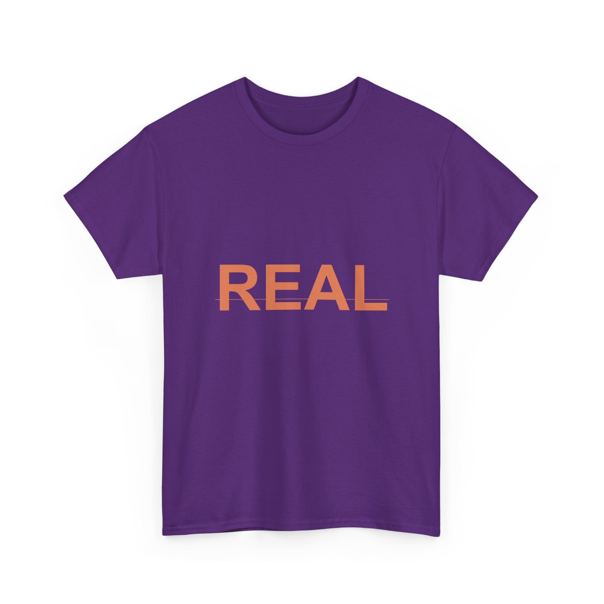 REAL Bold Burnt-Orange Minimal Typography Tee