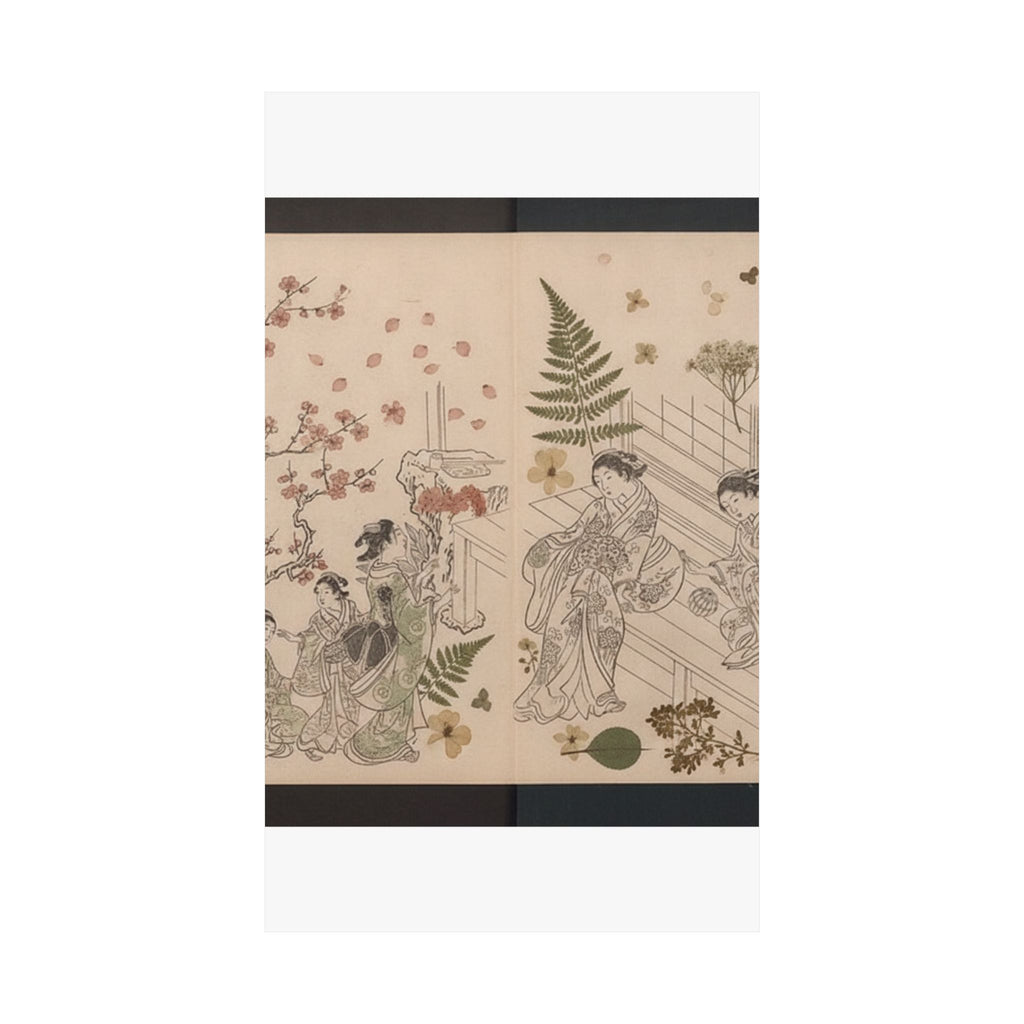 Botanical — True Reflections On The Life And Manners Of A Woman (Ehon Masukagami) 絵本十寸鏡 — Matte Poster