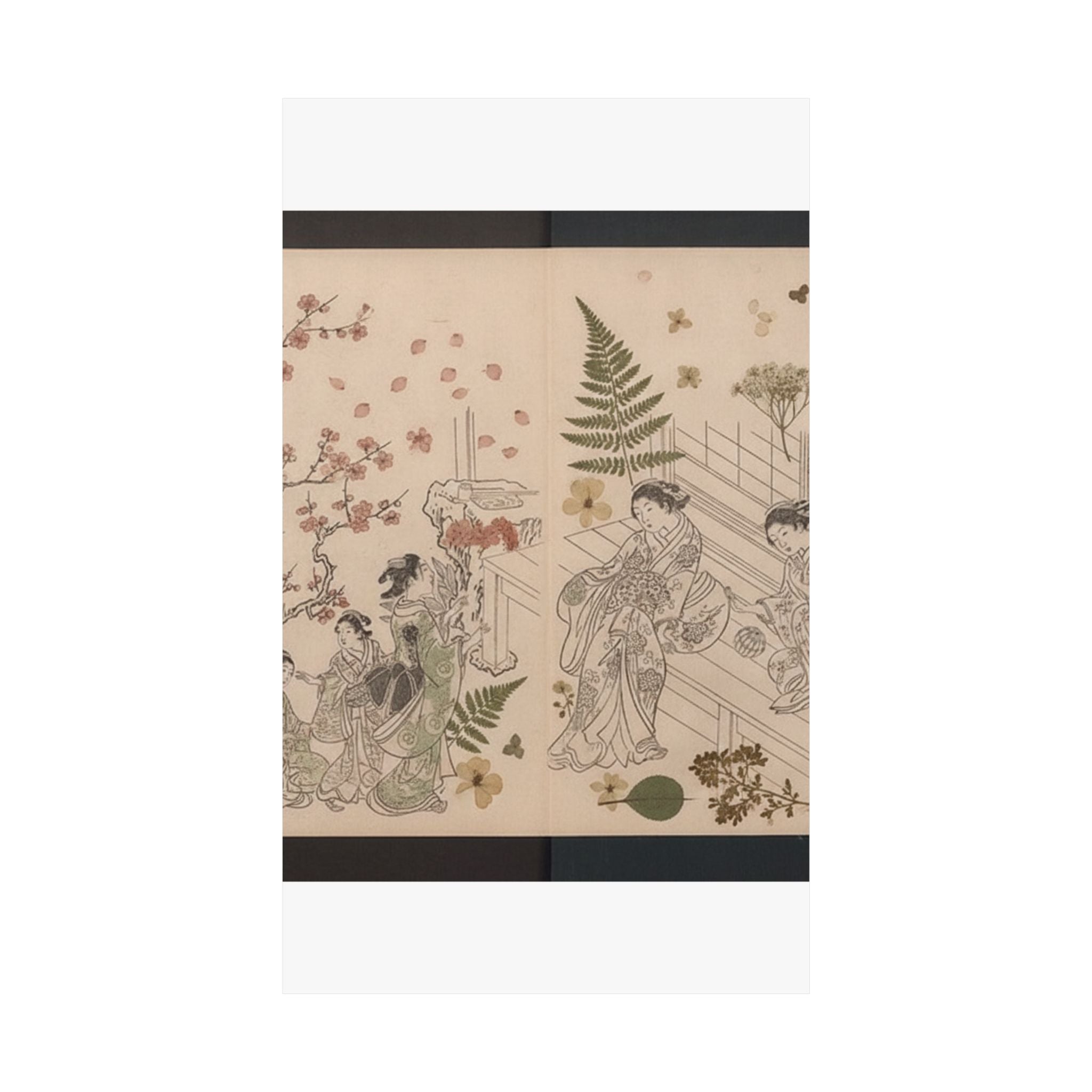 Botanical — True Reflections On The Life And Manners Of A Woman (Ehon Masukagami) 絵本十寸鏡 — Matte Poster