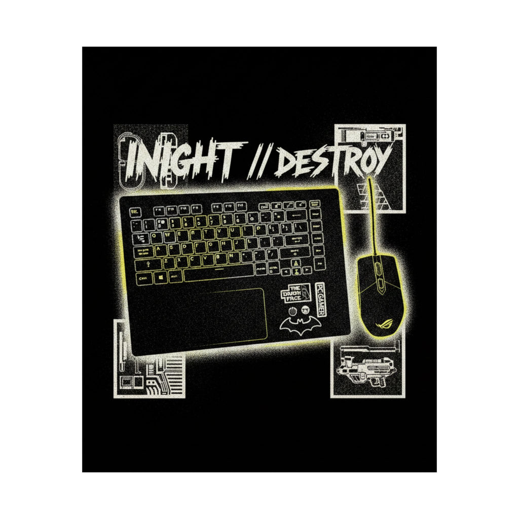 Streetwear Collage — Keyboard — Matte Poster