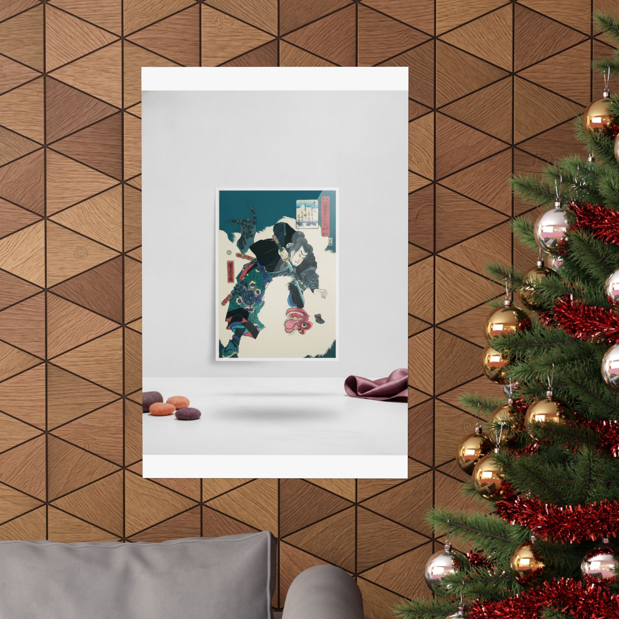 Product Marketing — The Warrior Slaying The Giant White Hihi — Matte Poster