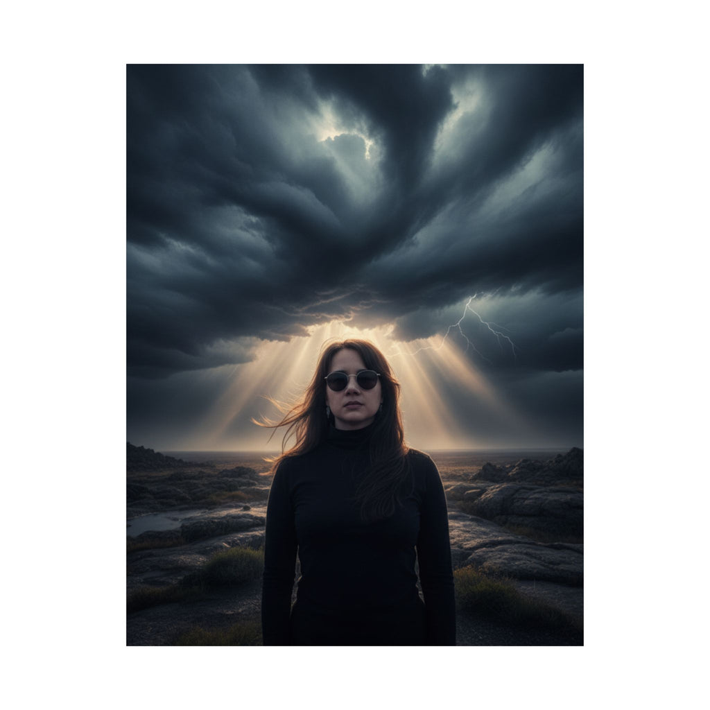Dramatic Storm — Person — Matte Poster