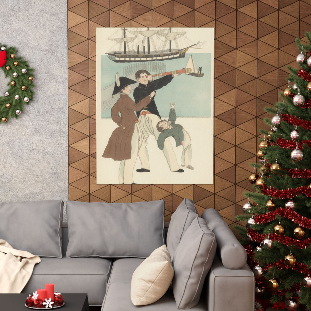 Botanical — Russians Enjoying A Holiday In Yokohama (Yokohama Kyūjitsu Roshiajin Yūkō) — Matte Poster