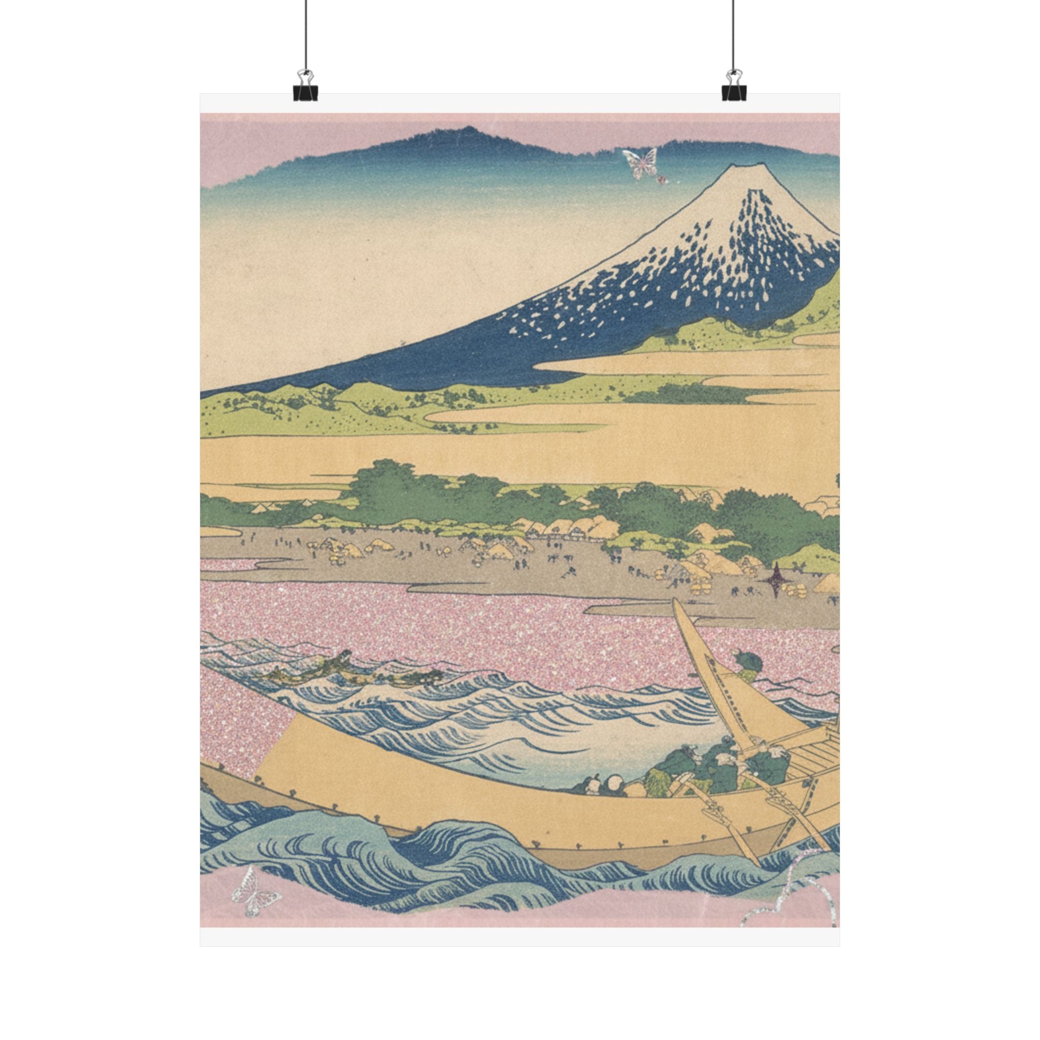 Scenic Nature — Tago Bay Near Ejiri On The Tōkaidō (Tōkaidō Ejiri Tago No Ura Ryaku Zu), From Th — Matte Poster