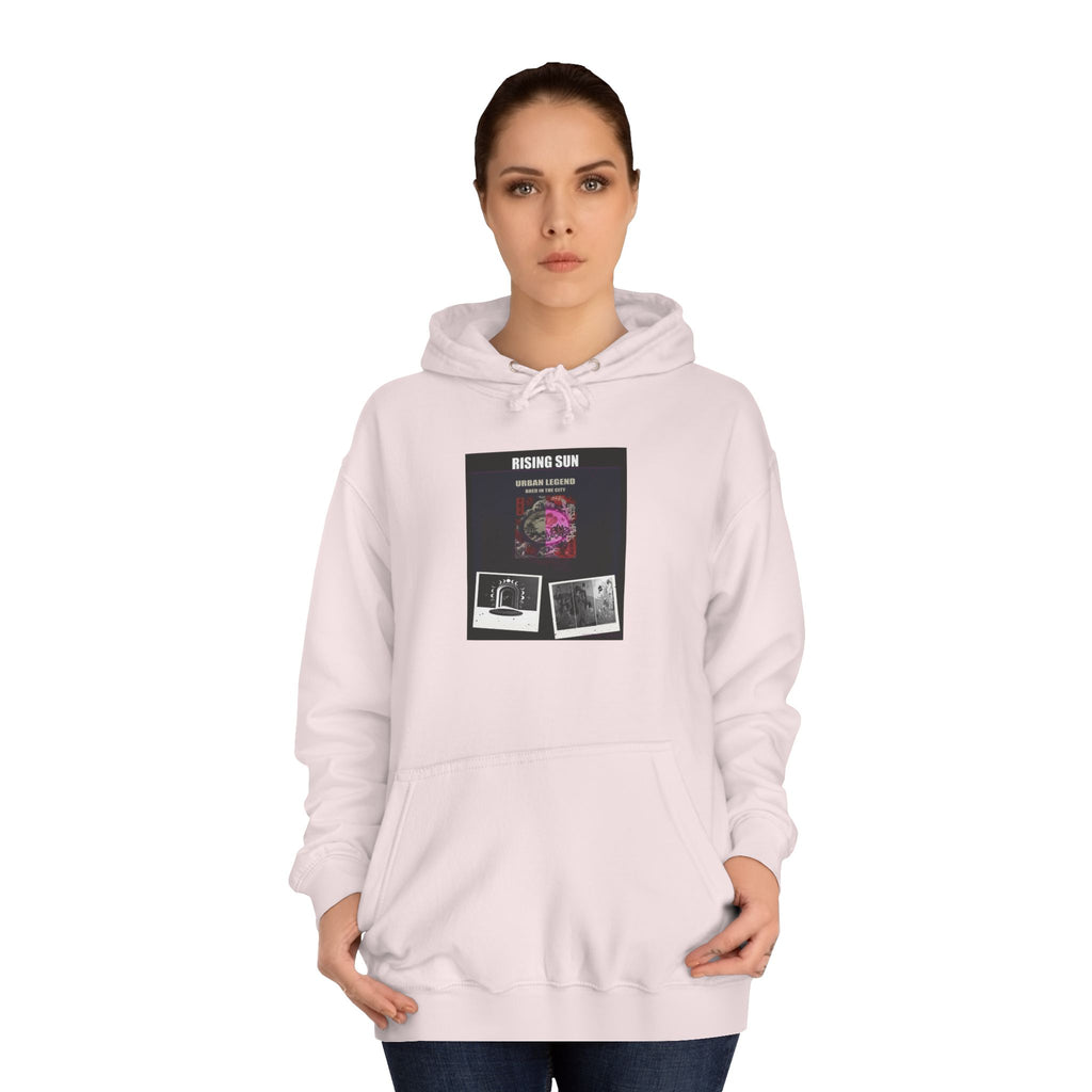 RISING SUN Magenta Night Poster Collage Hoodie