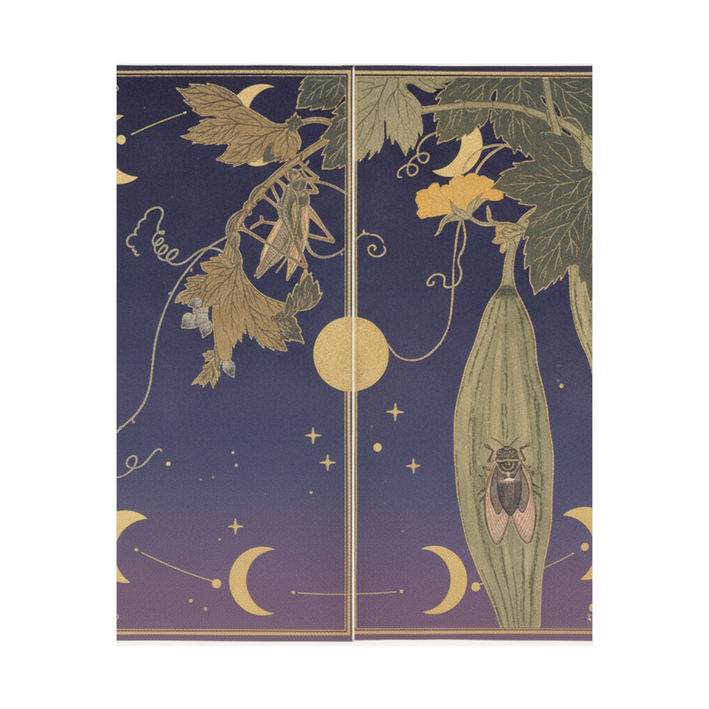 Celestial — Grasshopper (Kirigirisu); Cicada (Semi), From The Picture Book Of Crawling Creat — Matte Poster