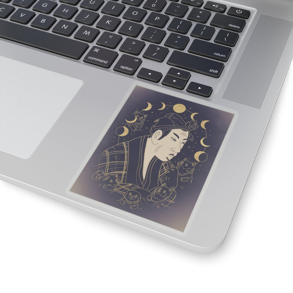 Celestial — The Actor Matsumoto Koshiro As Banzuin Chobei — Kiss-Cut Sticker