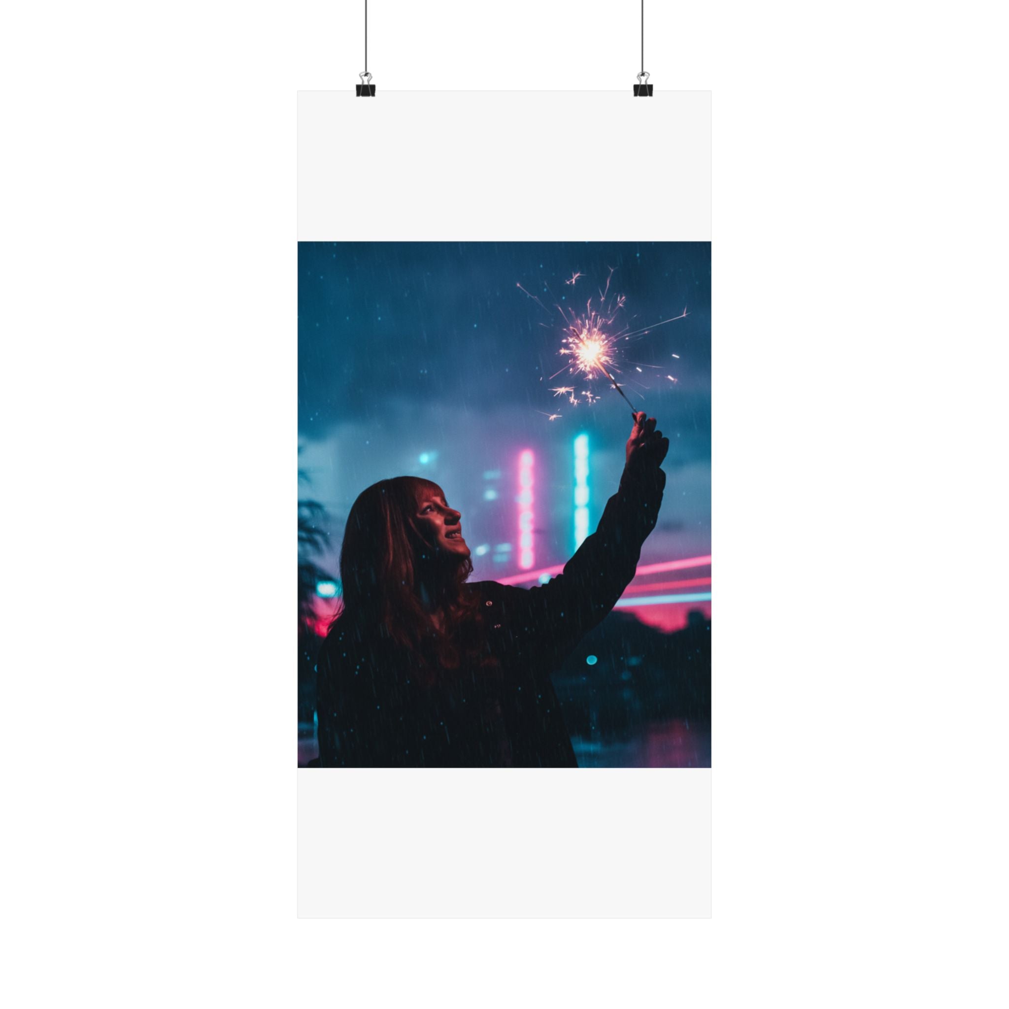 Neon Noir — Person — Matte Poster