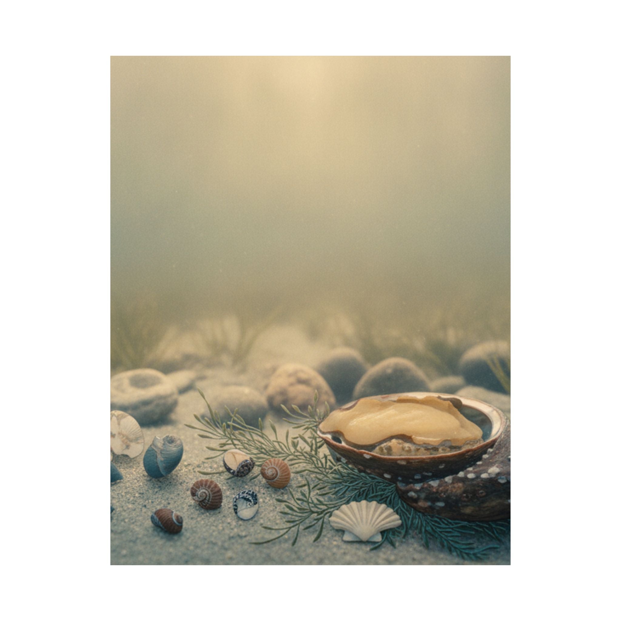Scenic Nature — Shells Under Water — Matte Poster