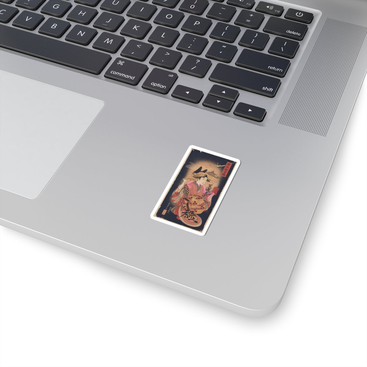 Japanese Street — Courtesan With Branch Of Seri — Kiss-Cut Sticker