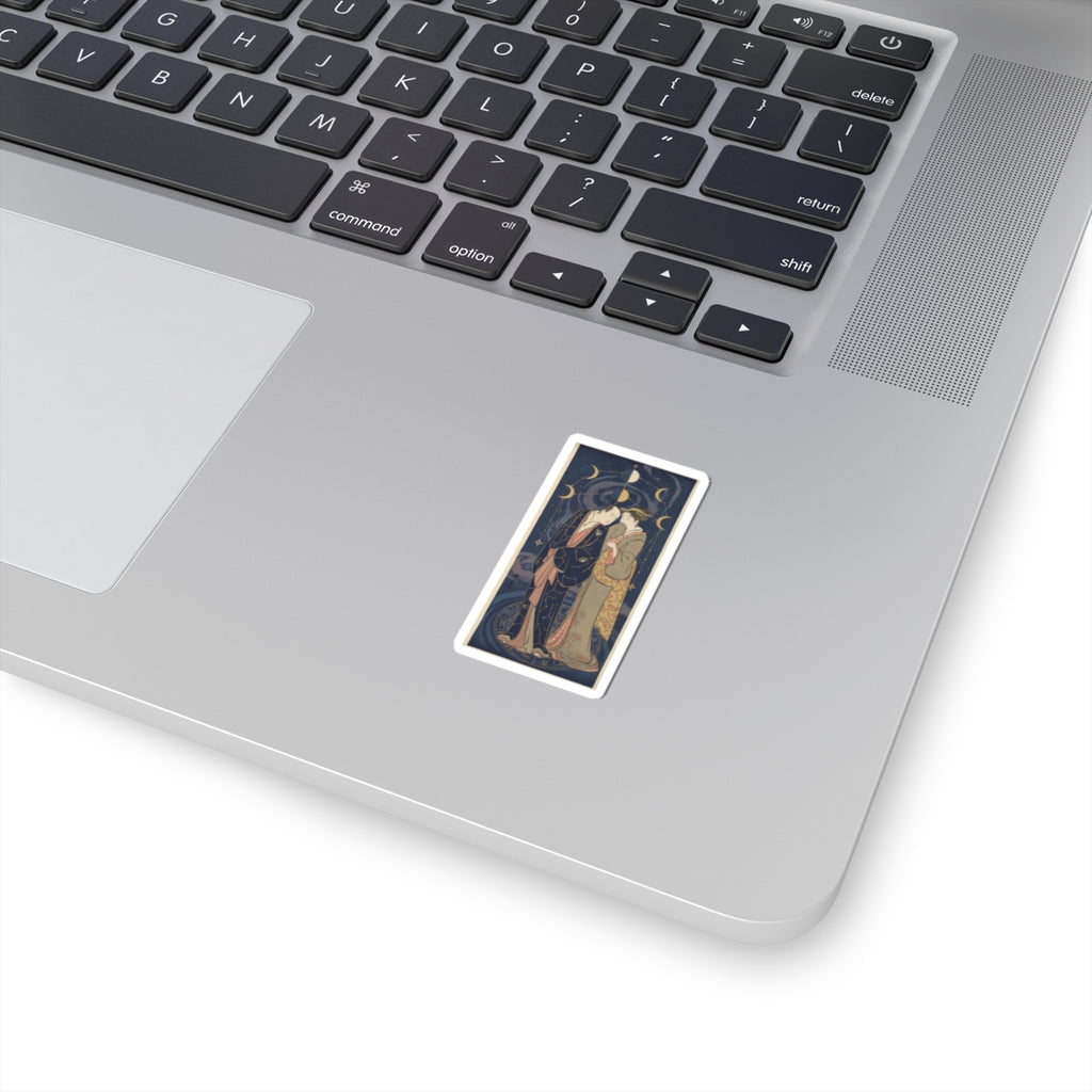 Celestial — Ichikawa Yaozo Iii With A Lady — Kiss-Cut Sticker