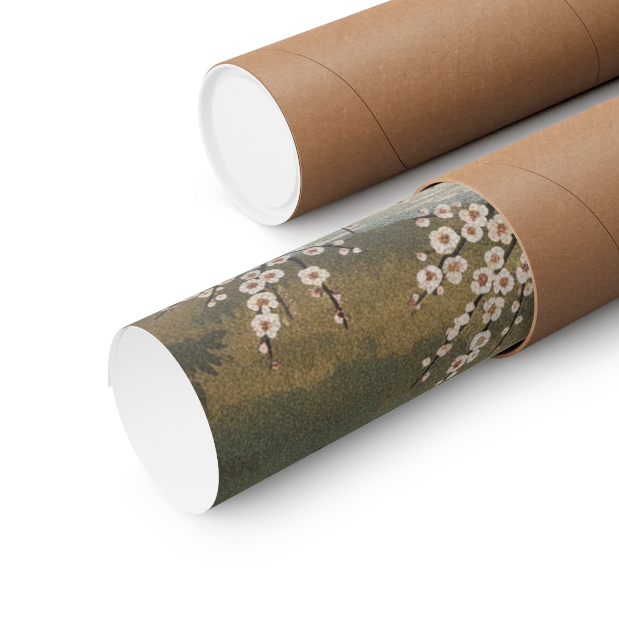 Scenic Nature — Plum Tree In Blossom — Matte Poster