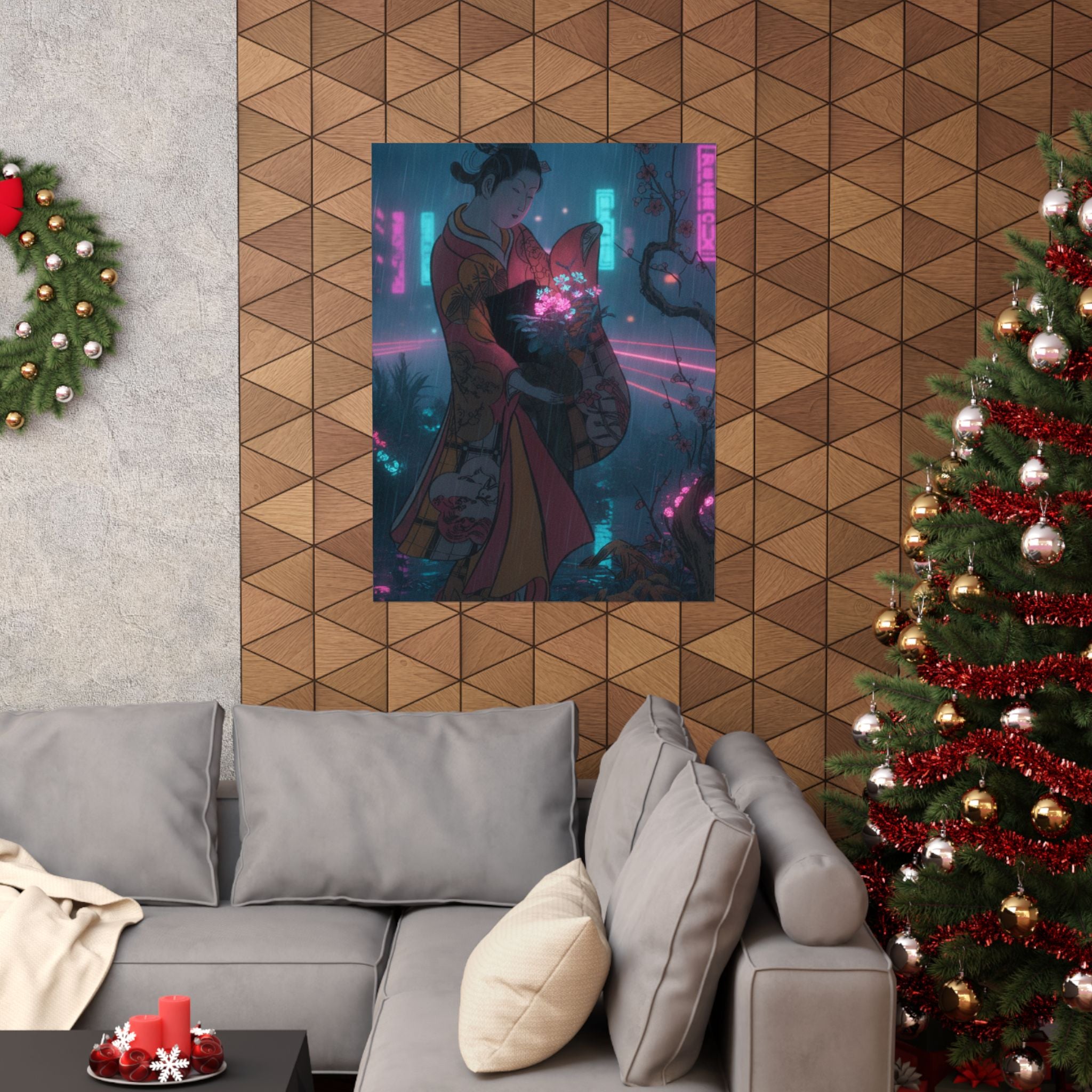 Neon Noir — A Young Lady In A Garden — Matte Poster